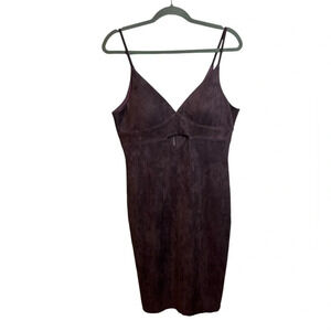 NWT Love Republic Taupe Faux Suede Cut Out Dress